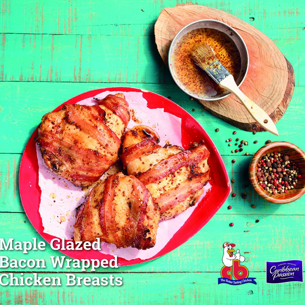 Maple Glazed Bacon Wrapped Chicken Breasts I Love CB Foods
