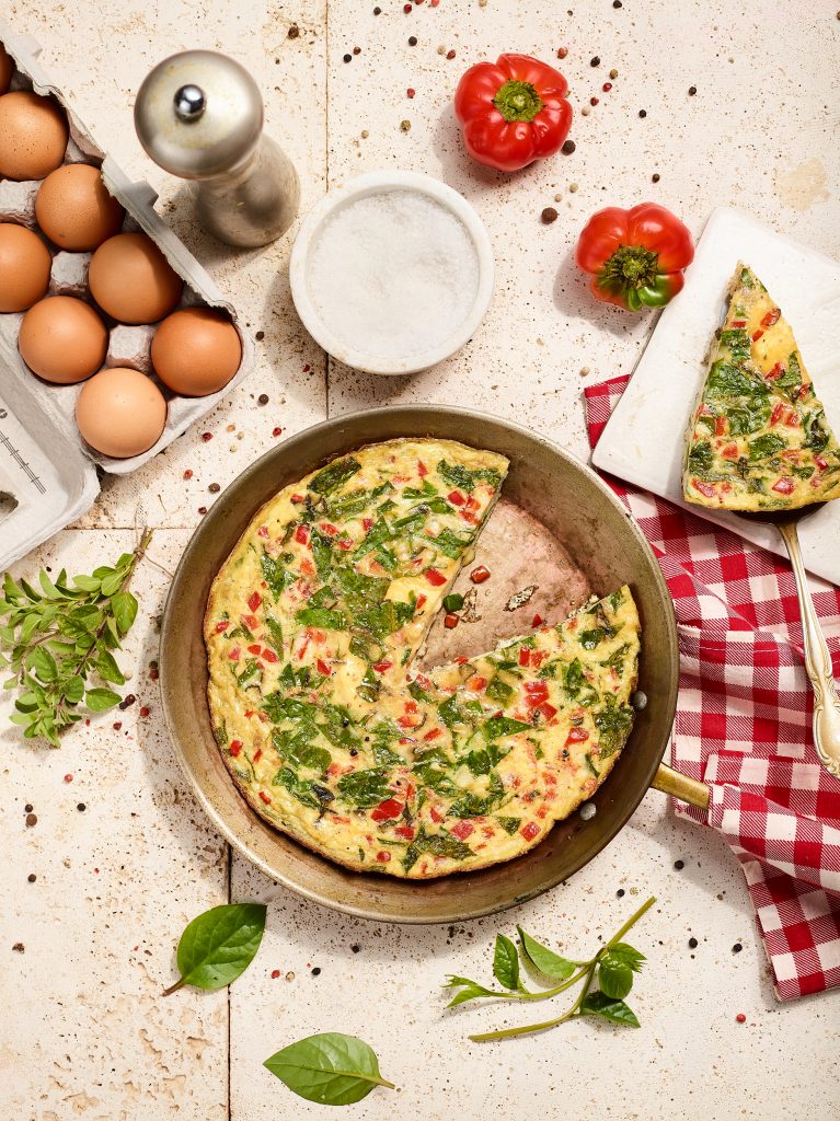 Spinach and Red Pepper Frittata I Love CB Foods