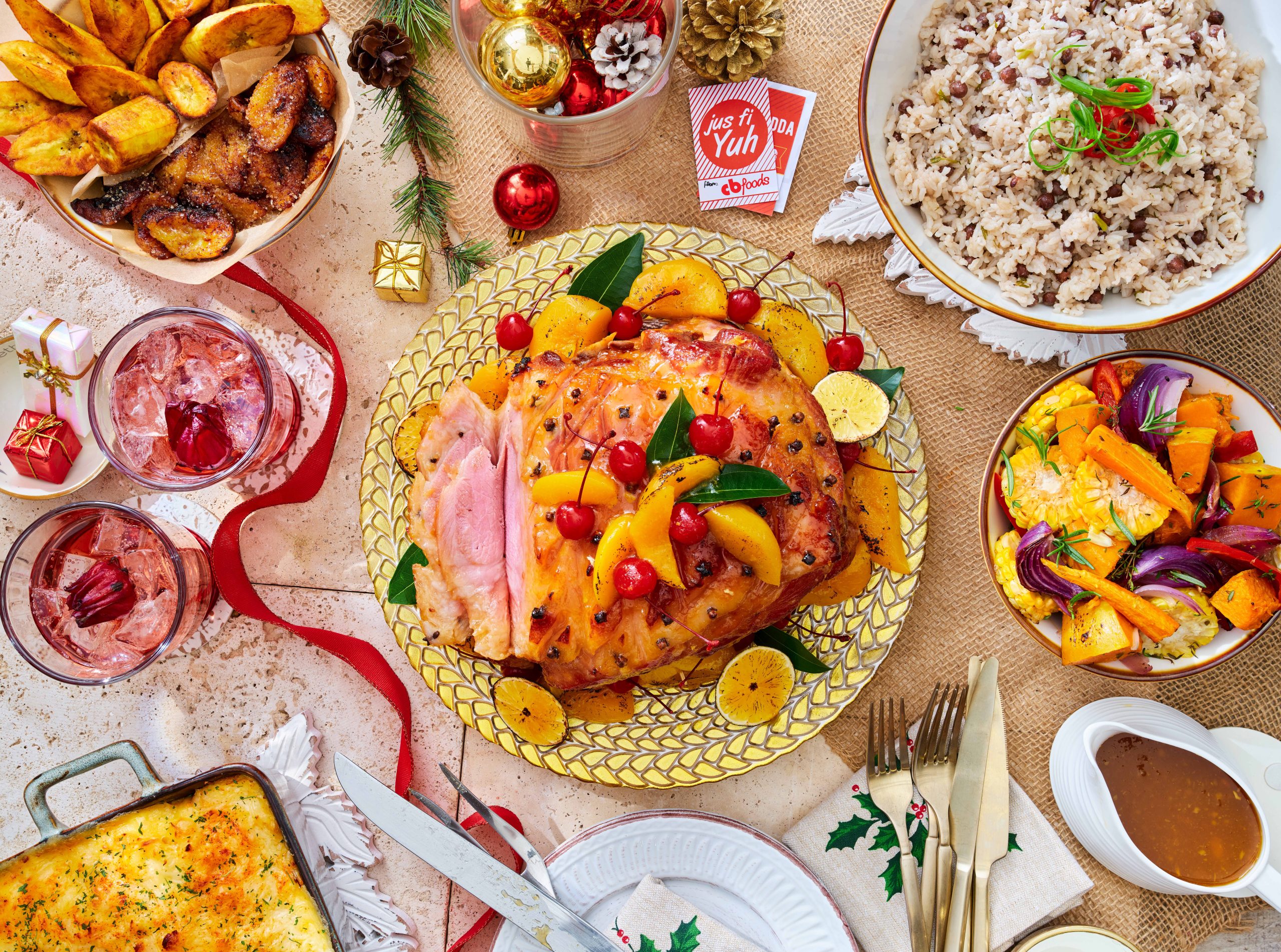 Caribbean Passion Peach Ginger Glazed Ham